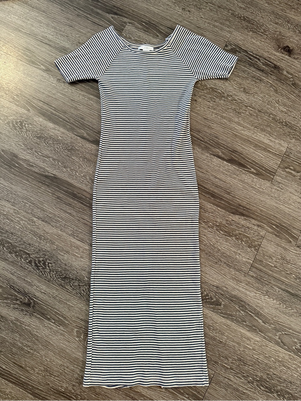 The Limited Vintage 90s navy cream stripe maxi dress